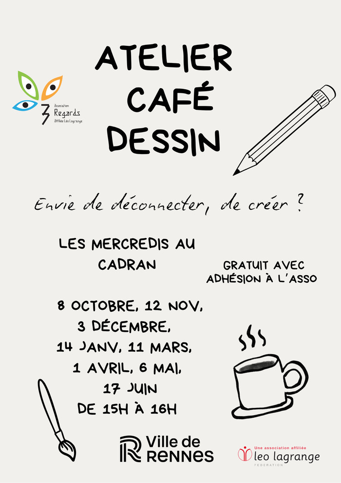 Atelier café-dessin au Cadran