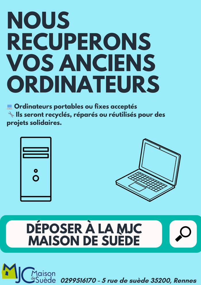 📢 Nous récupérons vos anciens ordinateurs !